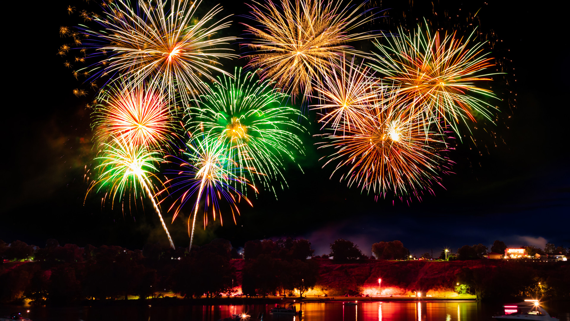 Fireworks over the Snake River